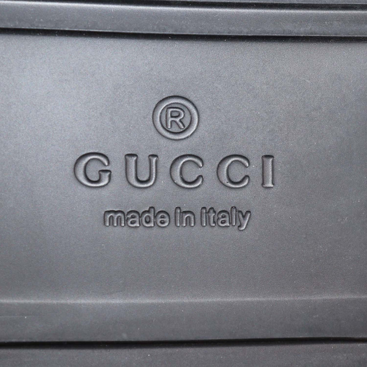 Gucci Black Rubber Double G Flat Sandals