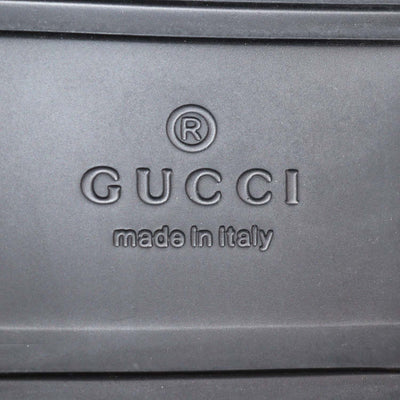 Gucci Black Rubber Double G Flat Sandals