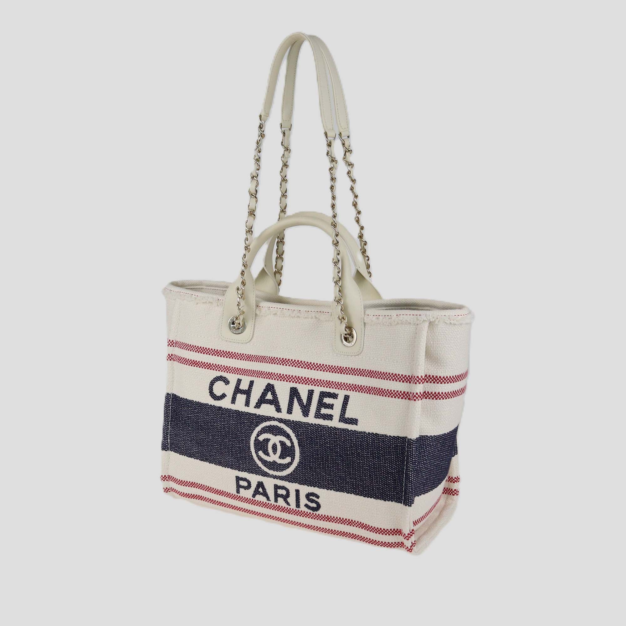 Chanel Tricolor Canvas Medium Deauville Tote