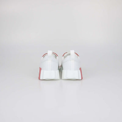 Hermes Blanc / Rose De Venise Leather and Crocodile Bouncing Sneakers