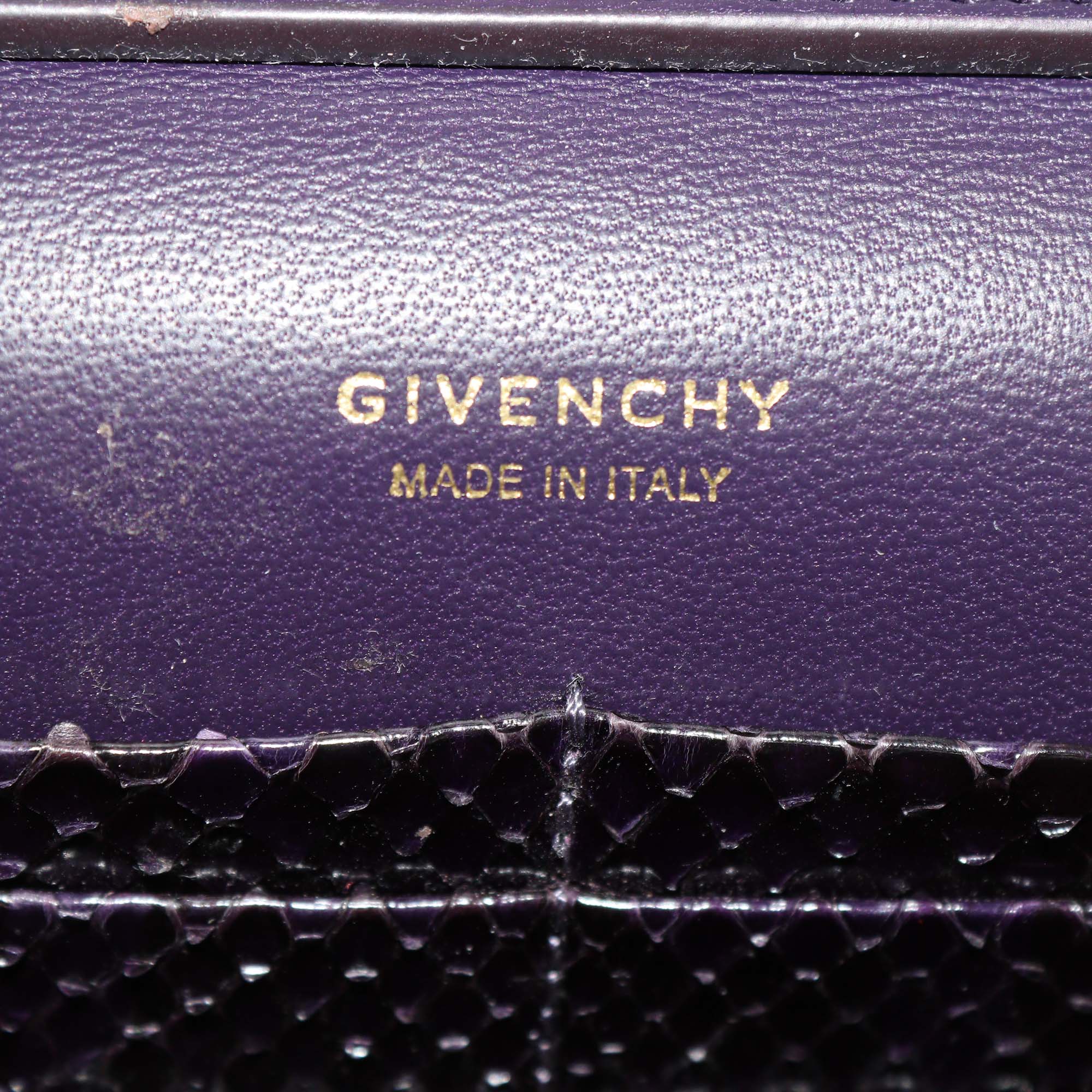 Givenchy Purple Python Small 4G Shoulder Bag