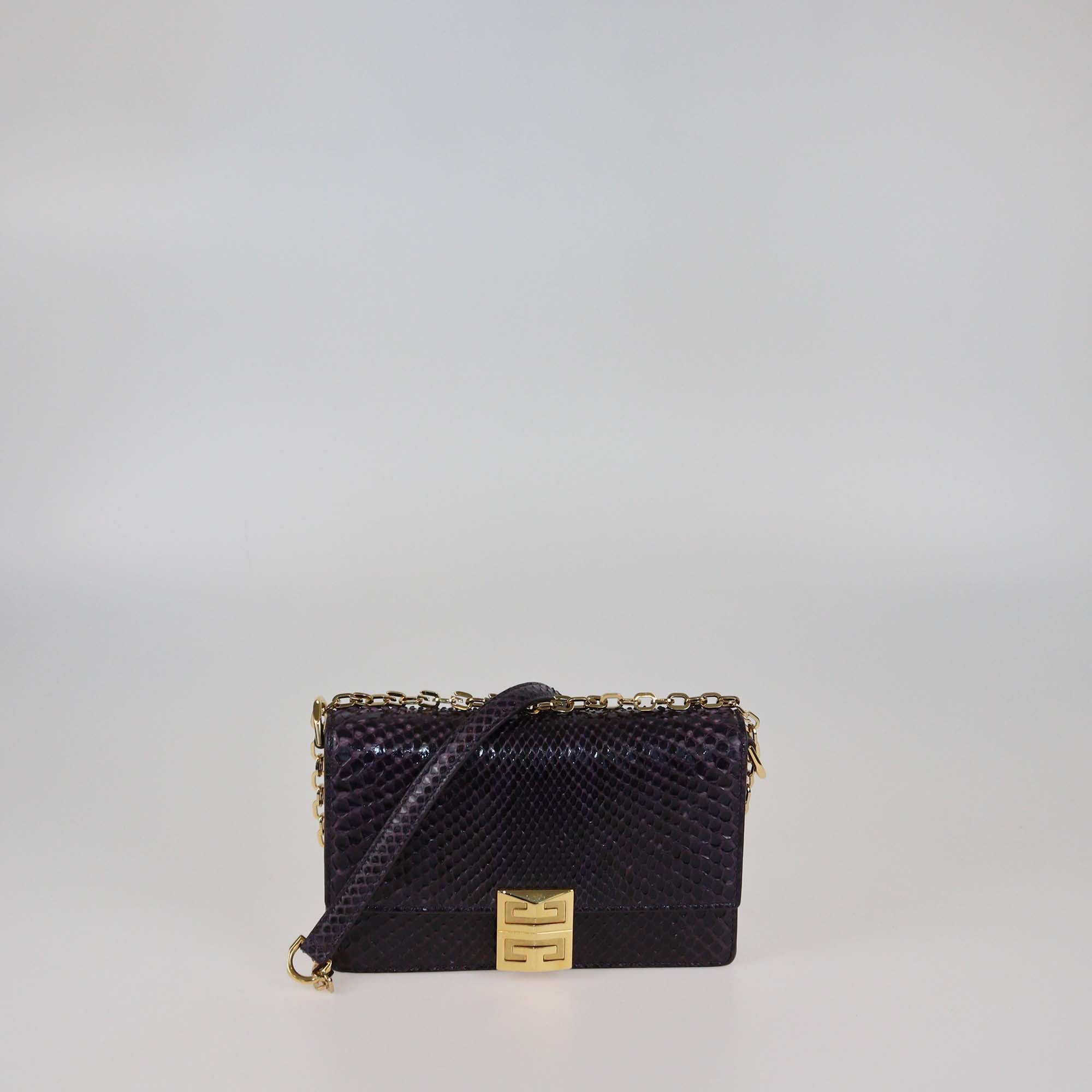 Givenchy Purple Python Small 4G Shoulder Bag