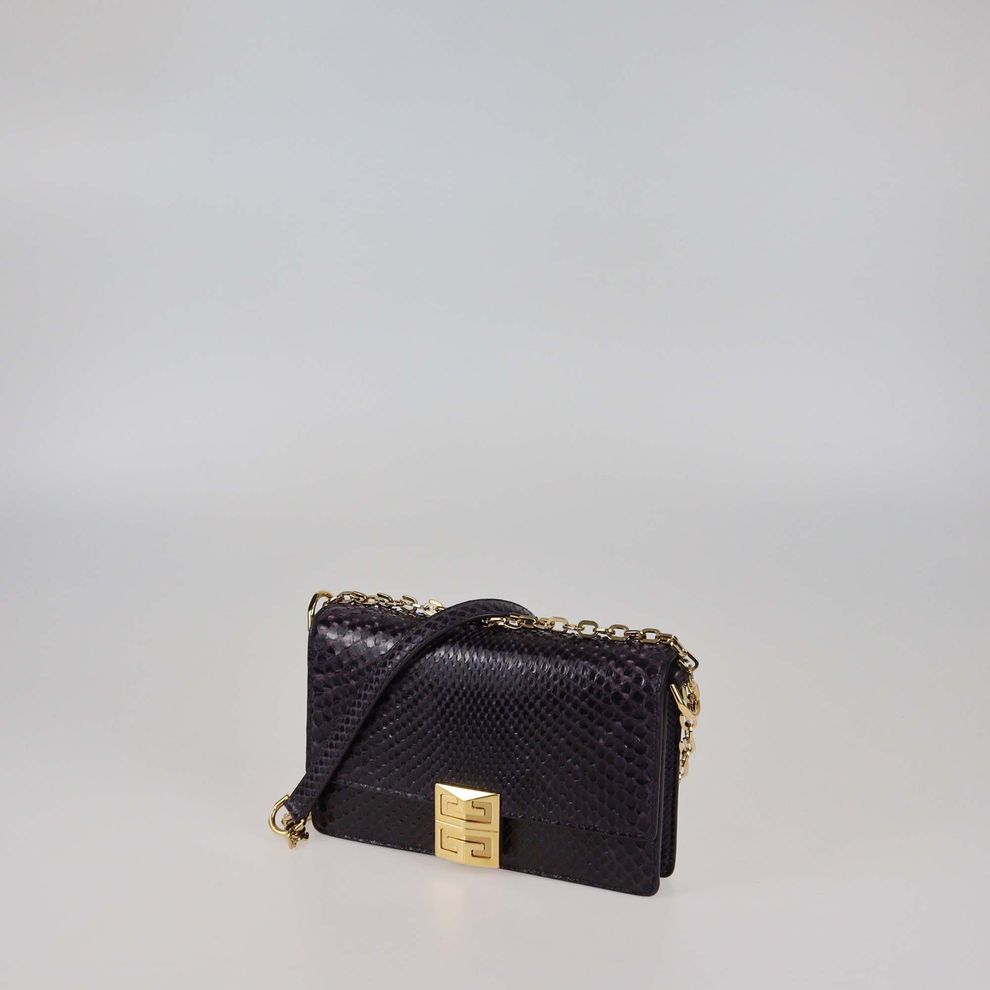 Givenchy Purple Python Small 4G Shoulder Bag