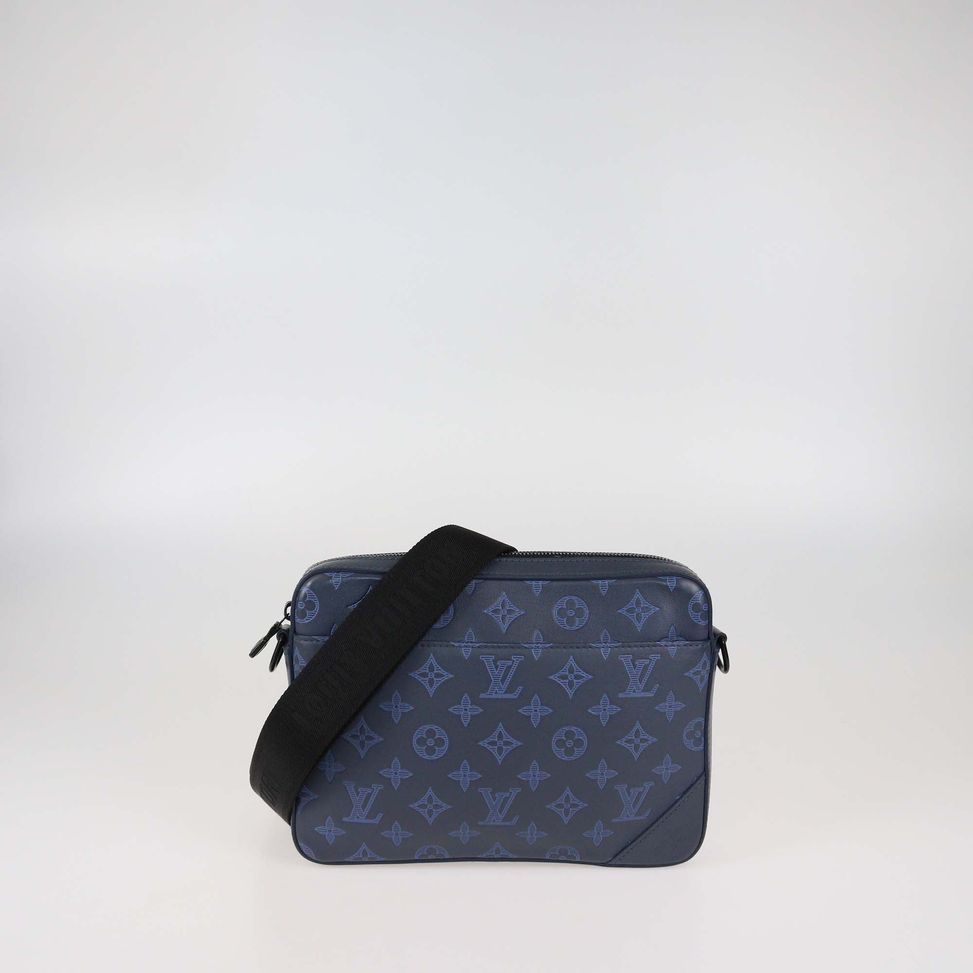 Louis Vuitton Navy Blue Monogram Shadow Duo Messenger
