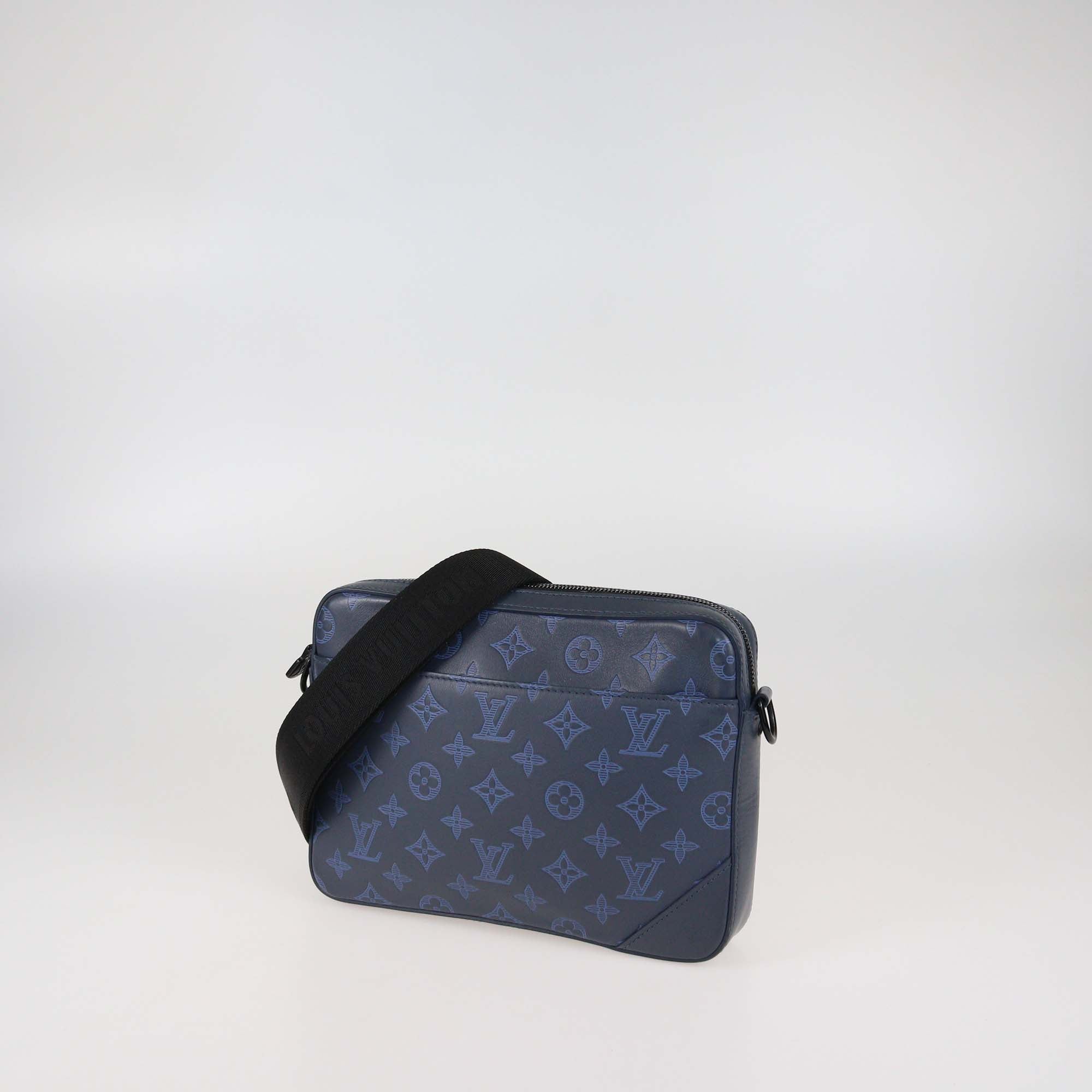 Louis Vuitton Navy Blue Monogram Shadow Duo Messenger