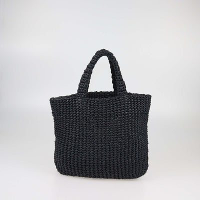 Prada Small Raffia Logo Tote Womens Prada 
