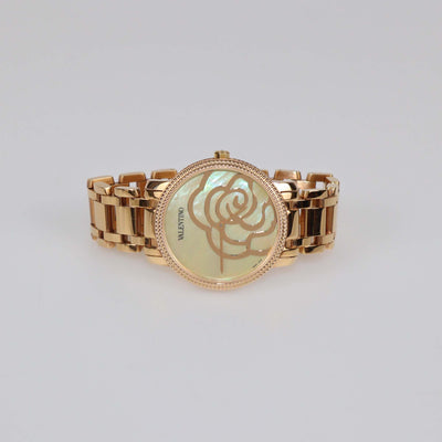 Valentino Mother Of Pearl Dial Rose Gold Plated Stainless Steel V56 Watch 36 mm