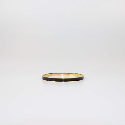 Christian Dior Black/Gold Tone Metal Lacquer Bangle