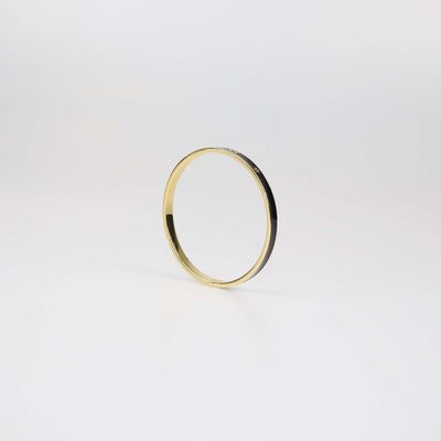 Christian Dior Black/Gold Tone Metal Lacquer Bangle