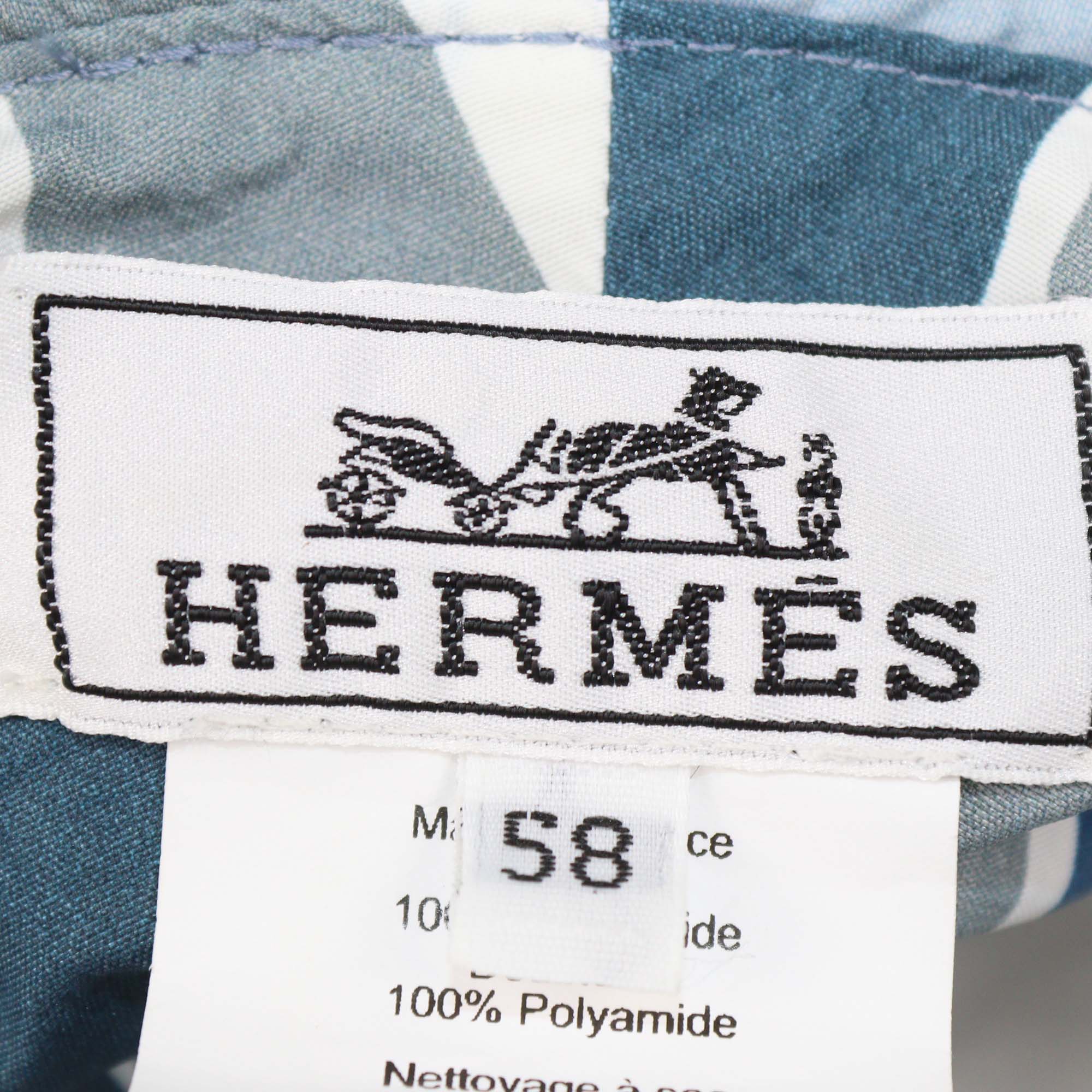 Hermes Blue Nylon Eden Bucket Hat
