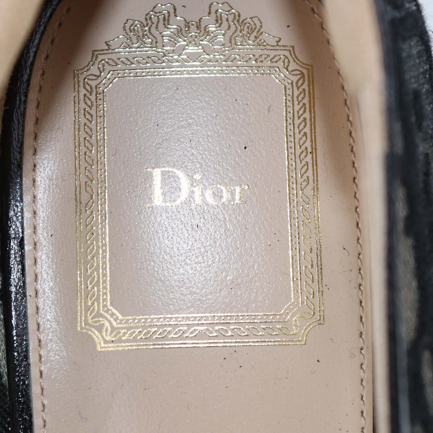Christian Dior Black Mesh Oblique Adiorable Ballet Flats