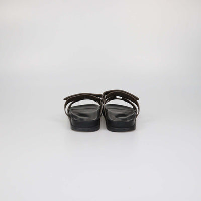 Hermes Etoupe Epsom Chypre Sandals