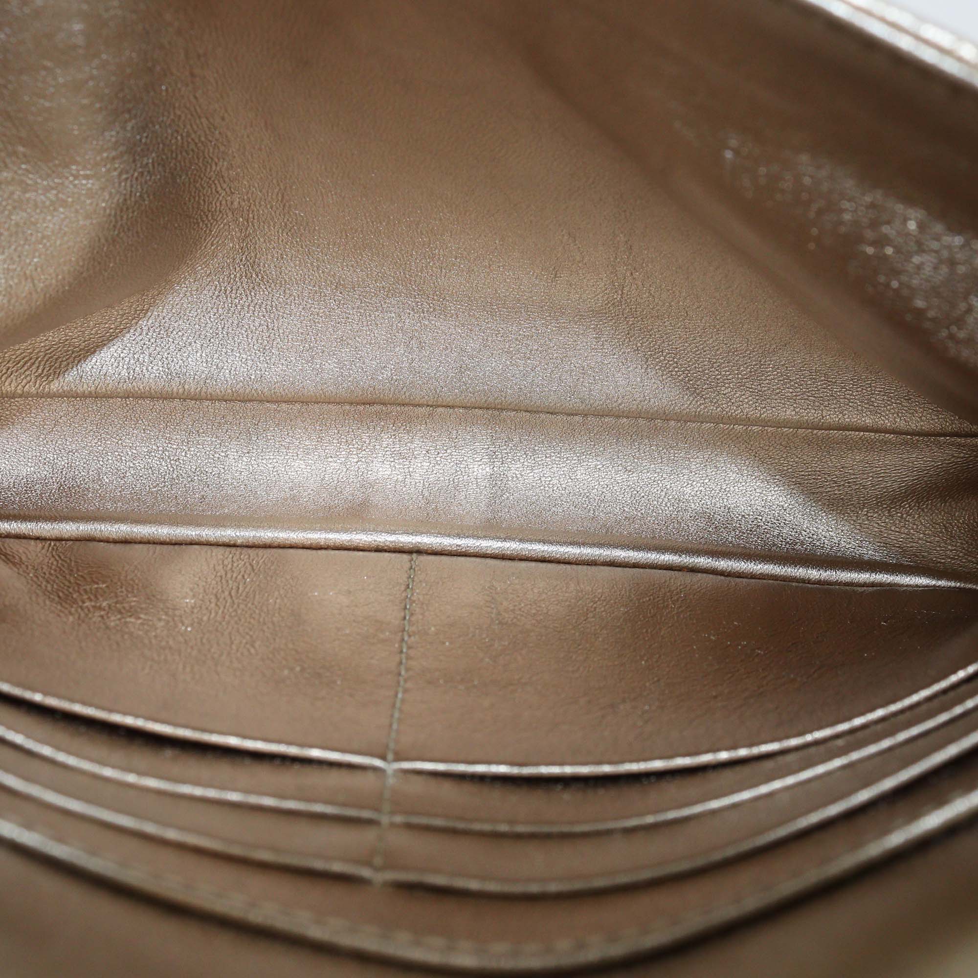 Christian Dior Metallic Gold Lambskin Cannage Miss Dior Promenade Crossbody