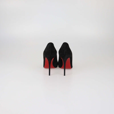 Christian Louboutin Black Suede Spike Drama Pumps
