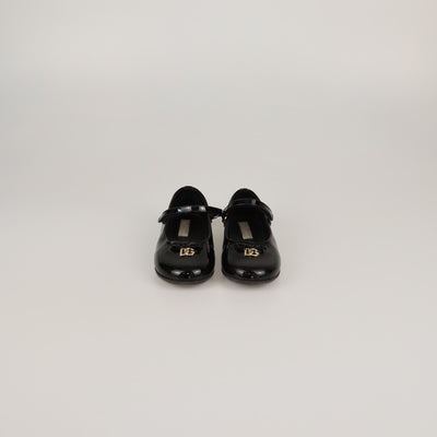 Dolce & Gabbana Kids Black Patent Bow Details Ballet Flats Kids Dolce & Gabbana Kids 