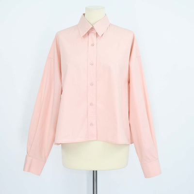 The Frankie Shop Pale Pink Cotton Button Up Long Sleeve Shirt