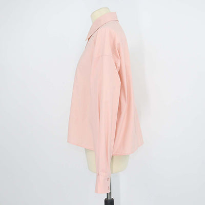The Frankie Shop Pale Pink Cotton Button Up Long Sleeve Shirt