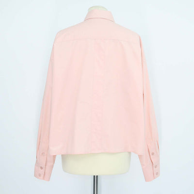 The Frankie Shop Pale Pink Cotton Button Up Long Sleeve Shirt