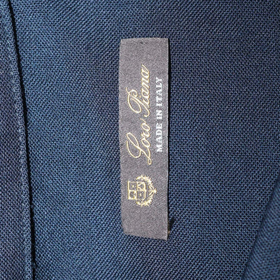 Loro Piana Deep Blue Wool Leela Long Sleeve Shirt