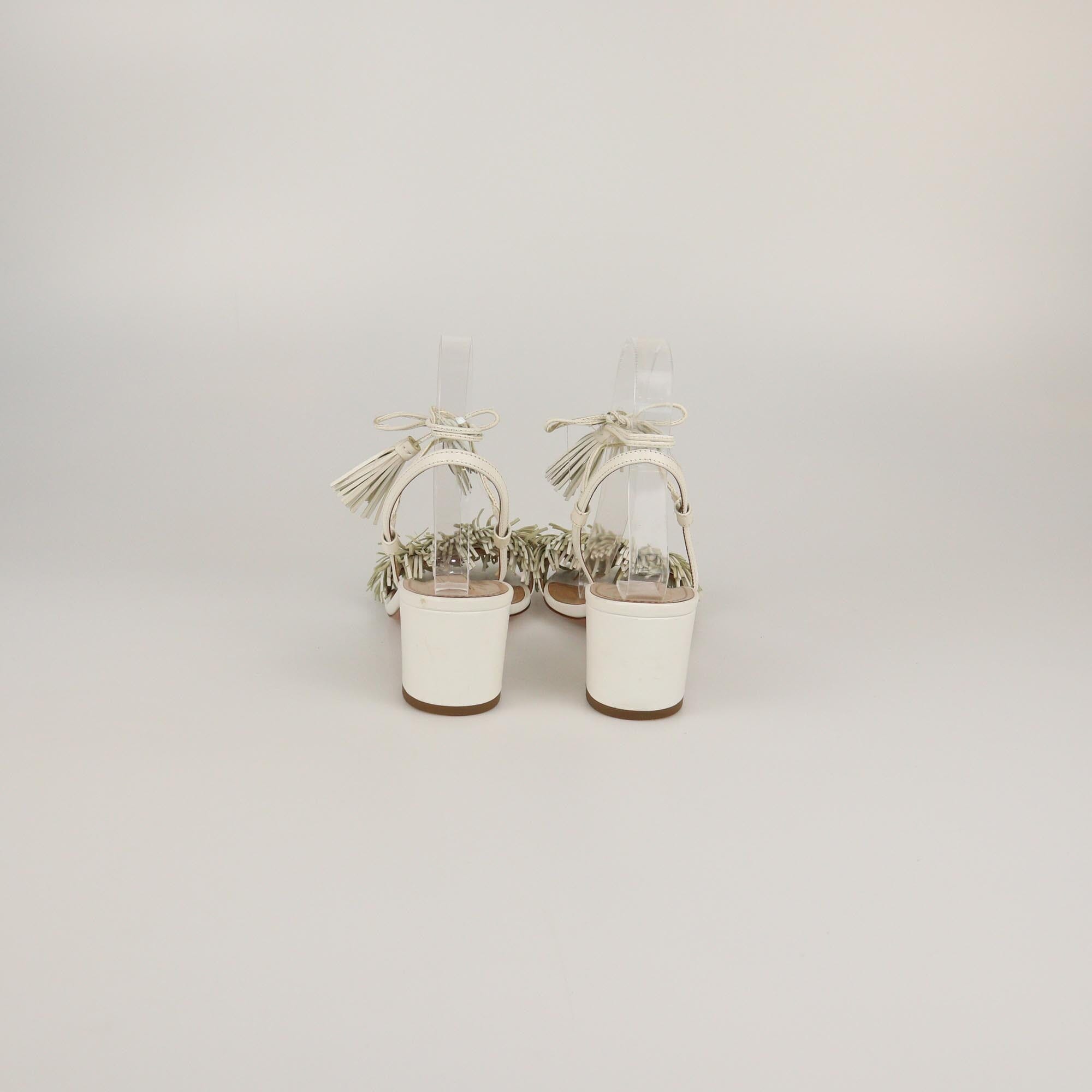 Aquazzura White Wild Thing Sandals Womens Aquazura 