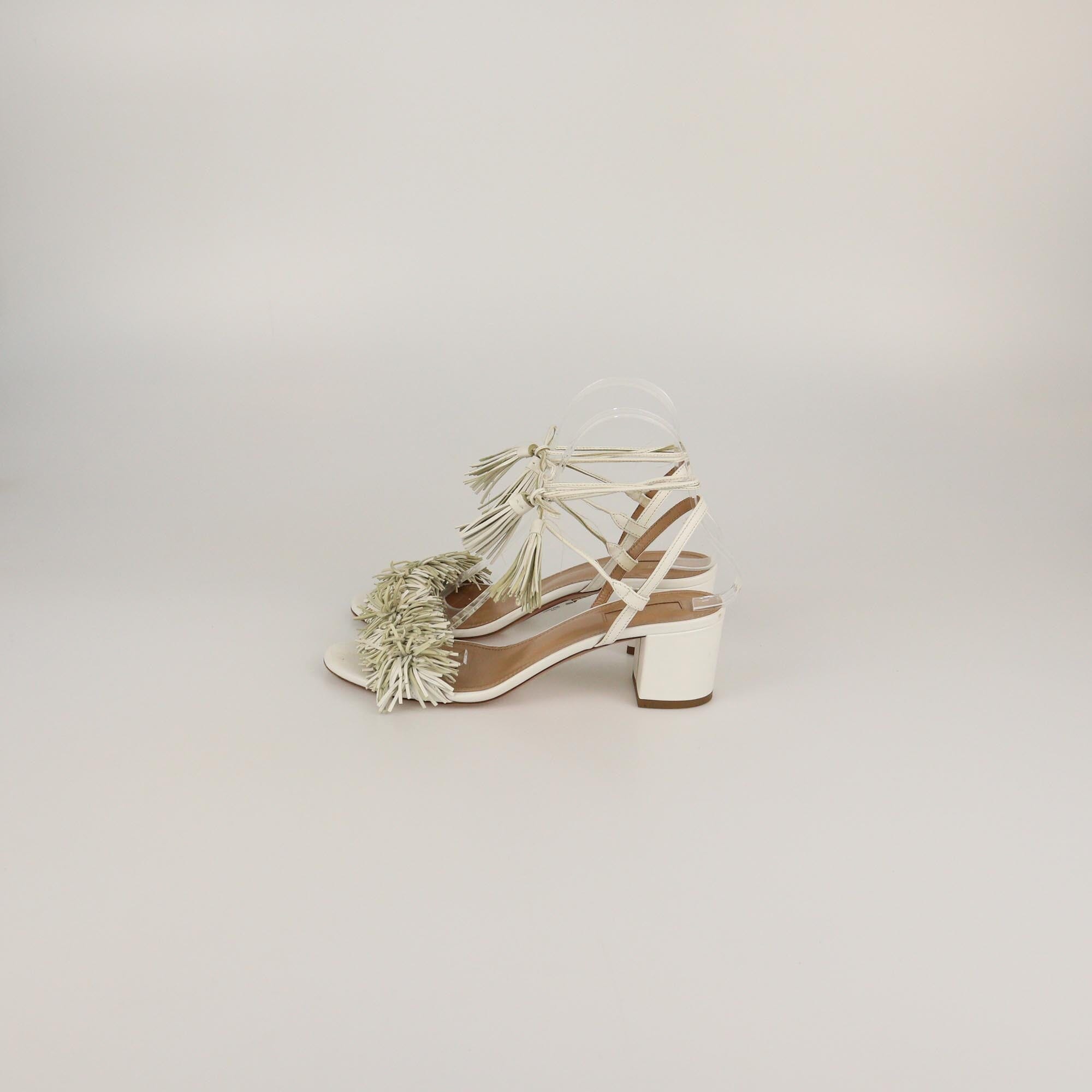 Aquazzura White Wild Thing Sandals Womens Aquazura 