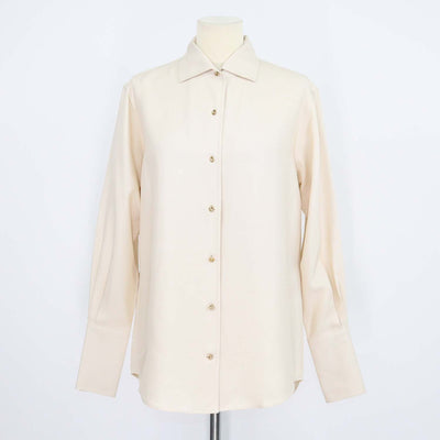 Loro Piana Beige Silk Dunia Long Sleeve Shirt