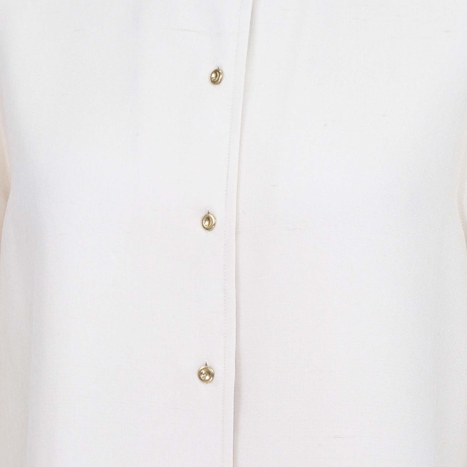 Loro Piana Beige Silk Dunia Long Sleeve Shirt