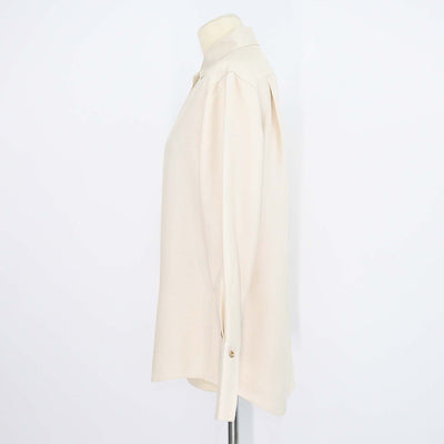 Loro Piana Beige Silk Dunia Long Sleeve Shirt