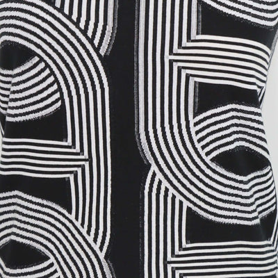 Hermes Black/White Cotton Jacquard Knit Circuit 24 Top