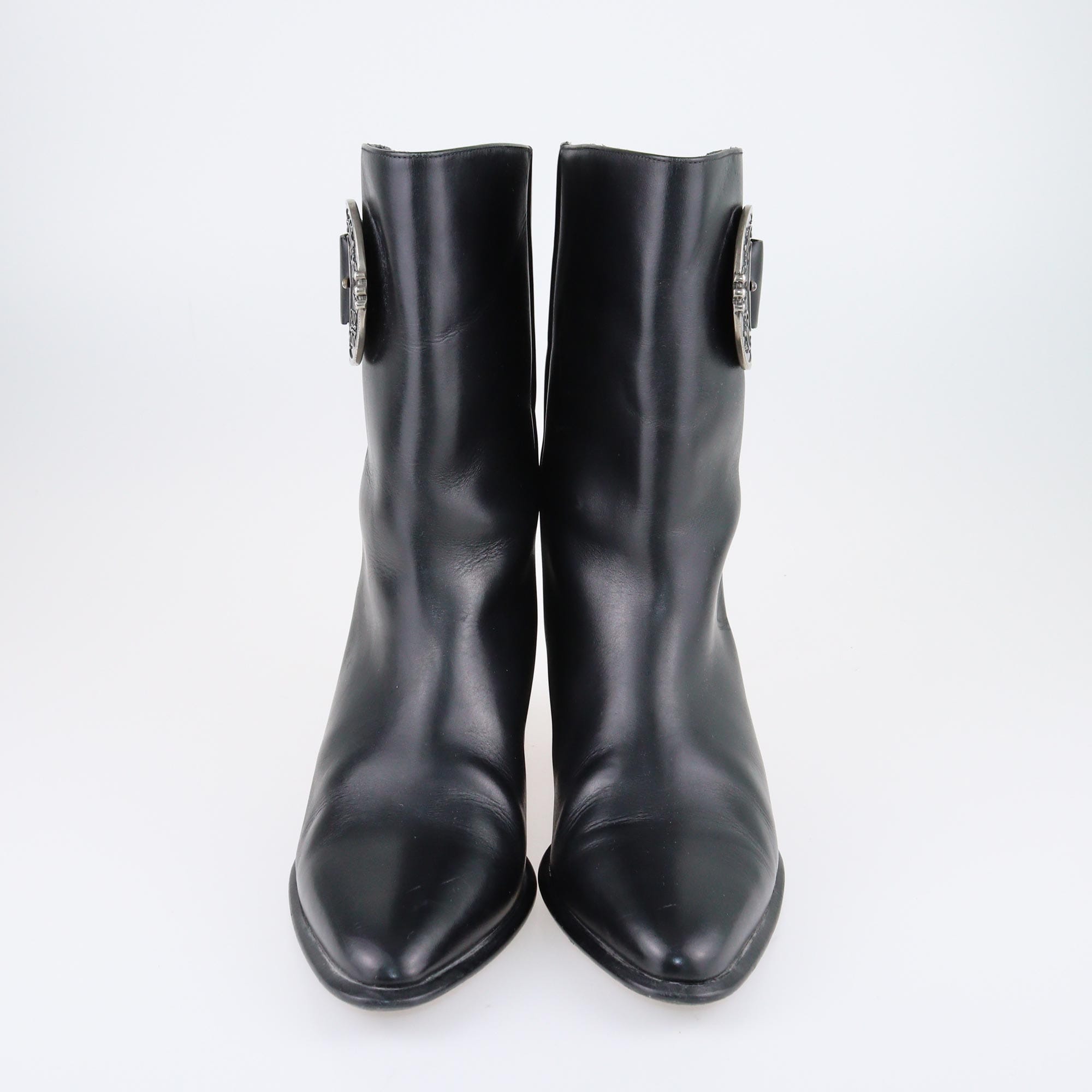 Loewe Black Buckled Pointed Western Boots Shoes Loewe 