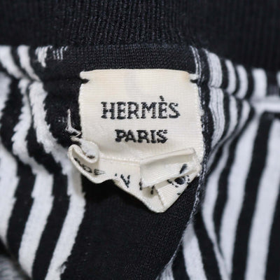 Hermes Black/White Cotton Jacquard Knit Circuit 24 Top