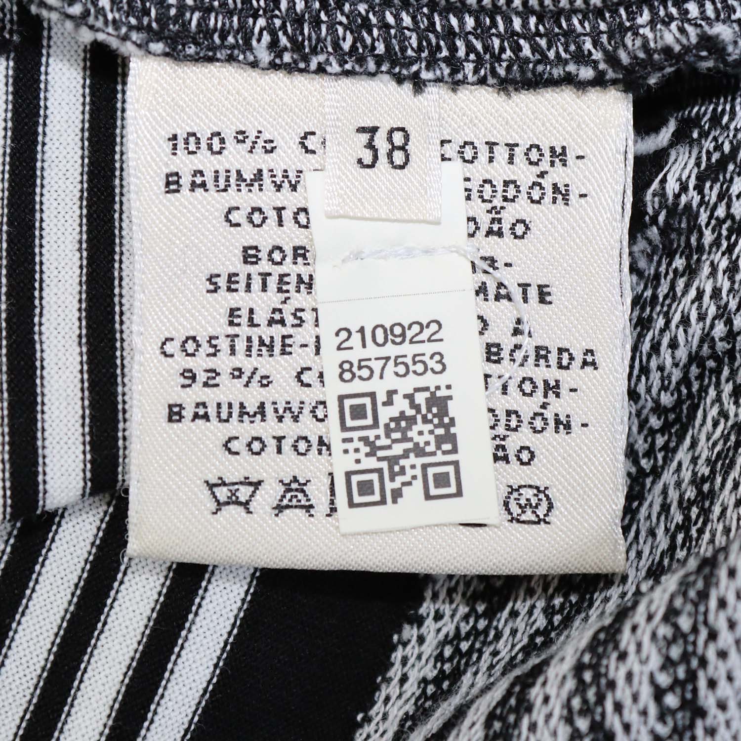 Hermes Black/White Cotton Jacquard Knit Circuit 24 Top