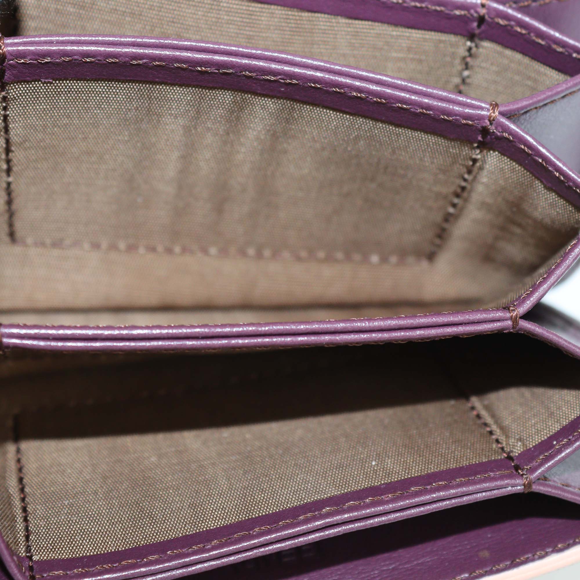 Fendi Grey/Pink Leather Gusset Card Holder