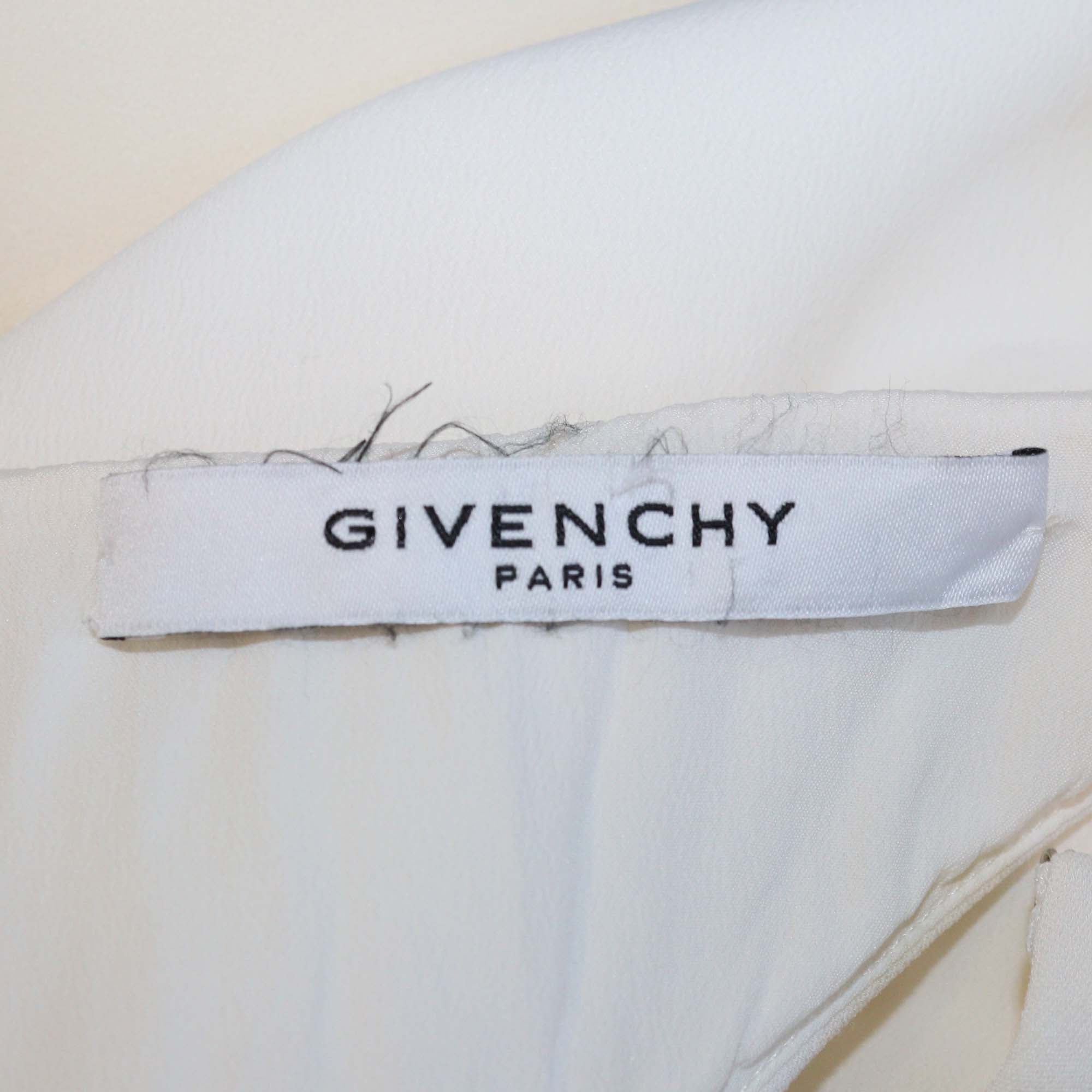 Givenchy Off White Viscose Classic Mini Dress