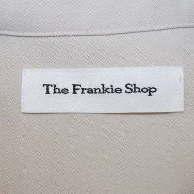 The Frankie Shop Beige Rayon Polyester Long Sleeve Button-Up Top