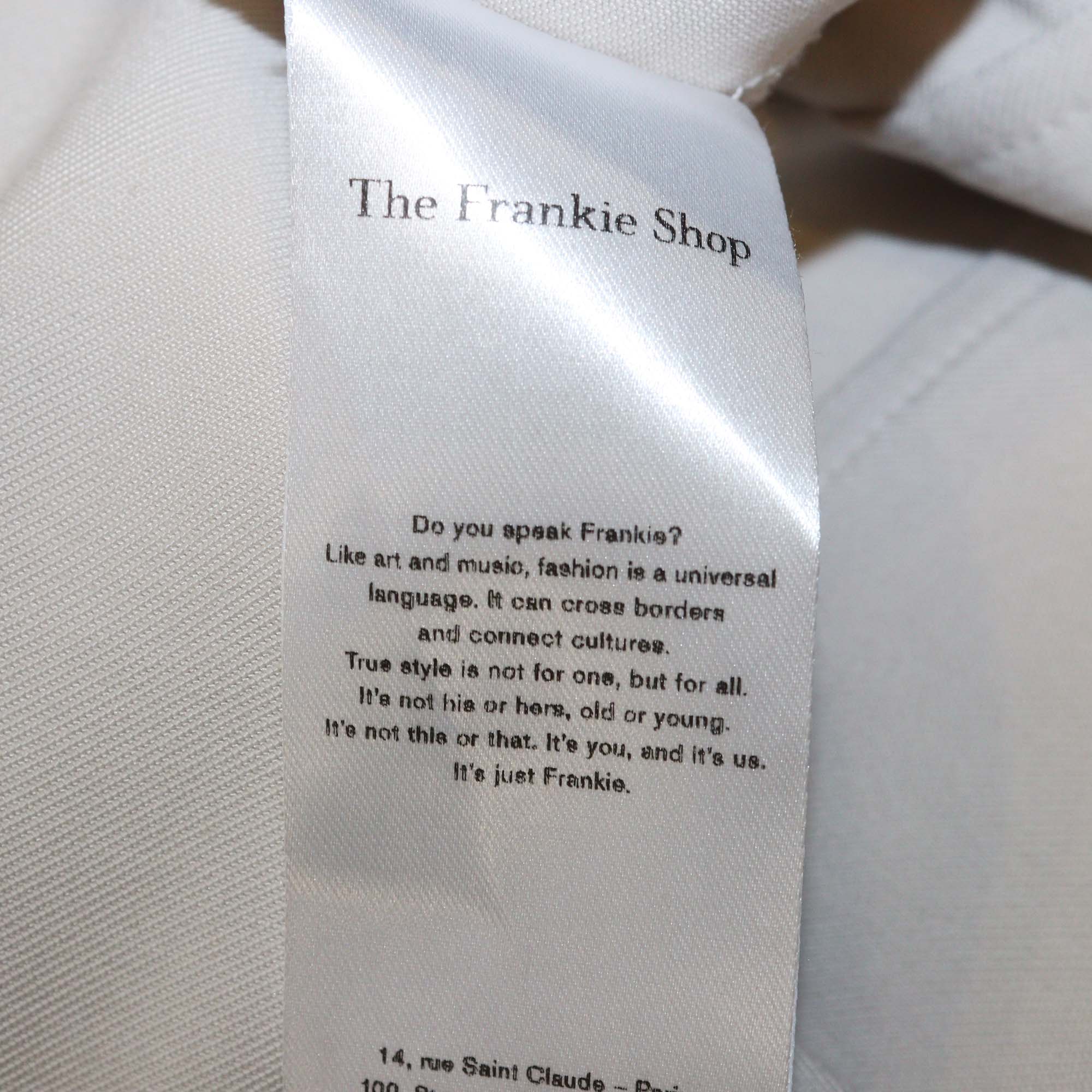 The Frankie Shop Beige Rayon Polyester Long Sleeve Button-Up Top