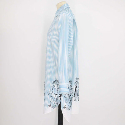 Christian Dior Blue Cotton Stripe Dioriviera Long Blouse