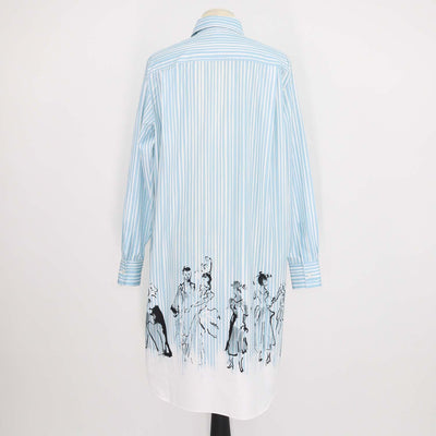 Christian Dior Blue Cotton Stripe Dioriviera Long Blouse