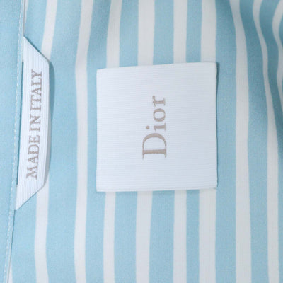 Christian Dior Blue Cotton Stripe Dioriviera Long Blouse