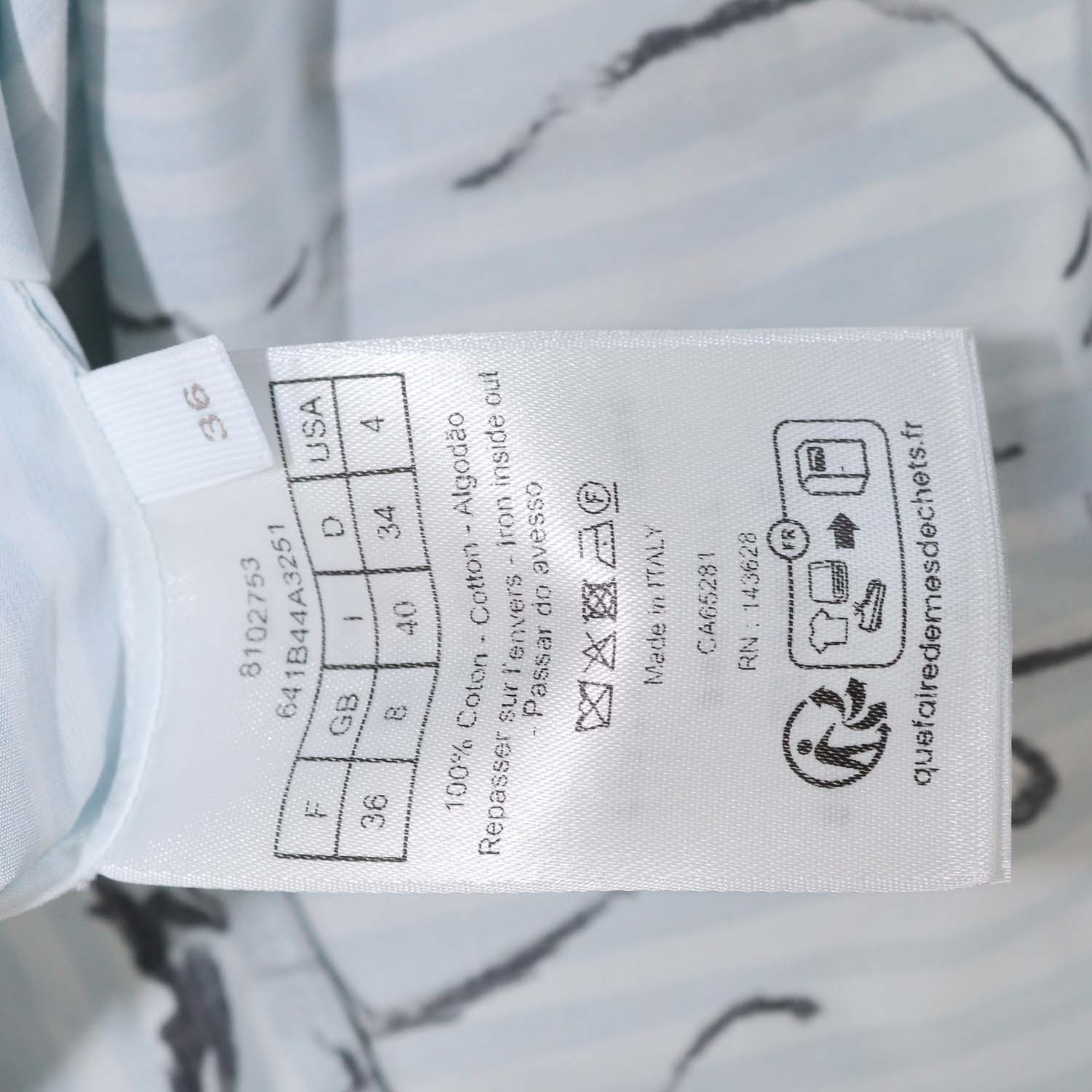 Christian Dior Blue Cotton Stripe Dioriviera Long Blouse