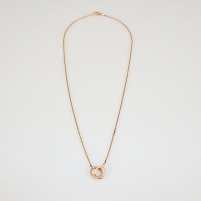 Cartier 18K Rose Gold Diamonds Love Pendant, Half-Paved Necklace Womens Cartier 