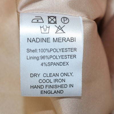Nadine Merabi Pink Polyester Evie Sequins and Feather Hem Mini Dress