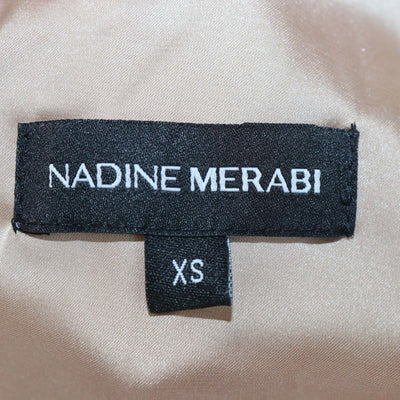 Nadine Merabi Pink Polyester Evie Sequins and Feather Hem Mini Dress