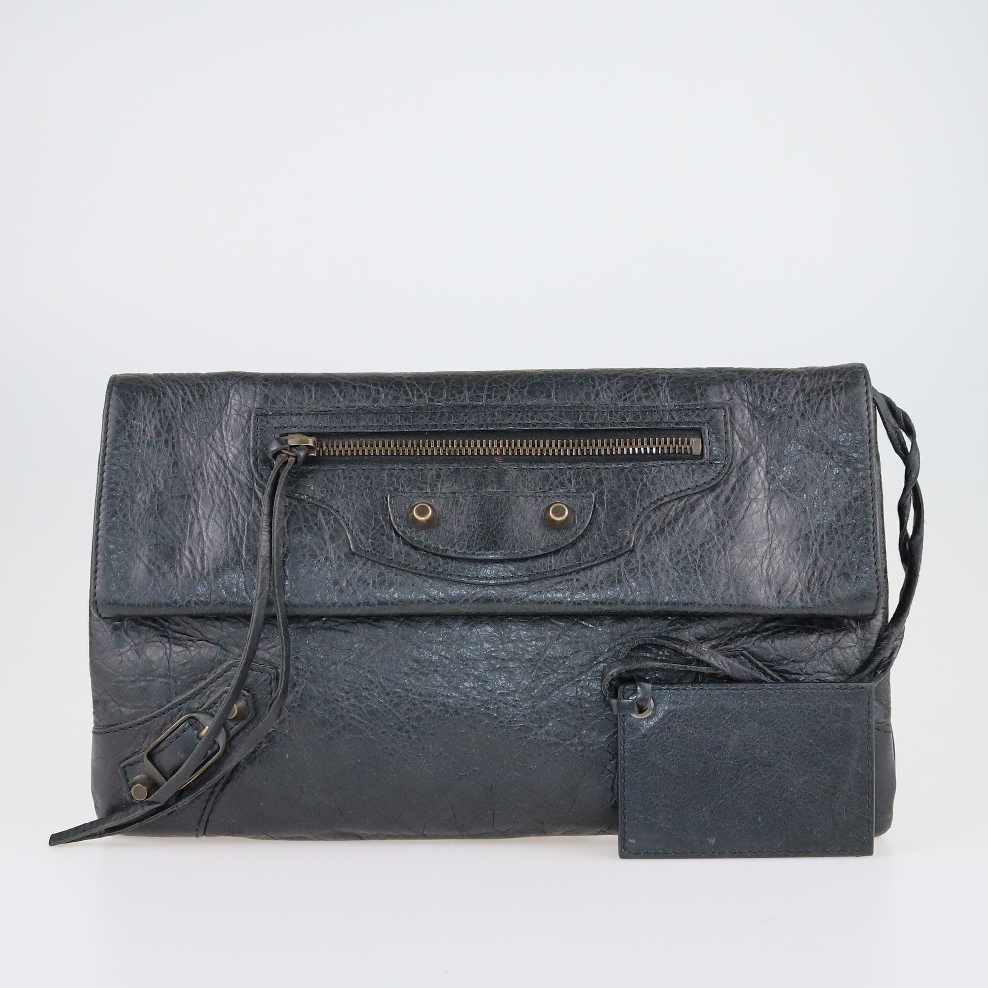 Balenciaga Black Classic Envelope Clutch