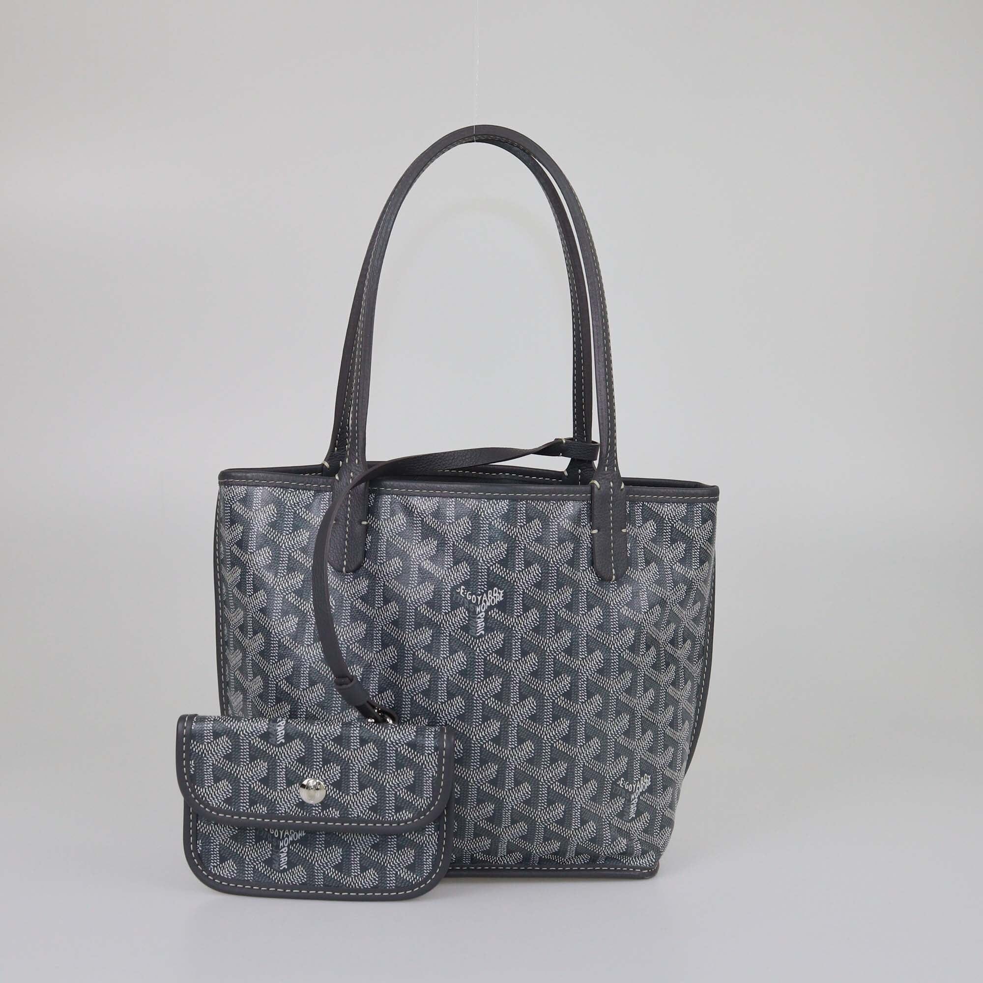 Goyard Grey Goyardine Mini Anjou Tote Womens Goyard 