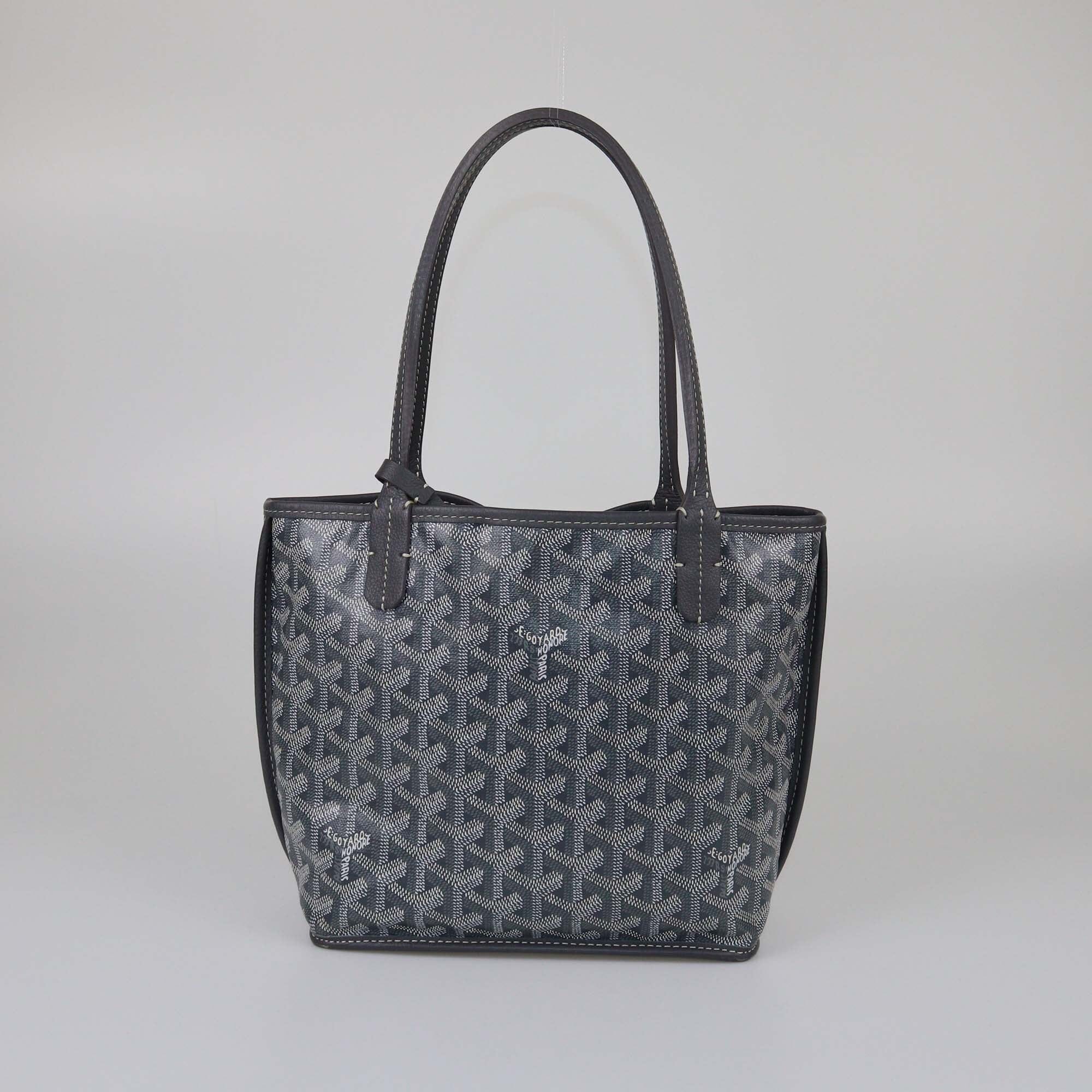 Goyard Grey Goyardine Mini Anjou Tote Womens Goyard 