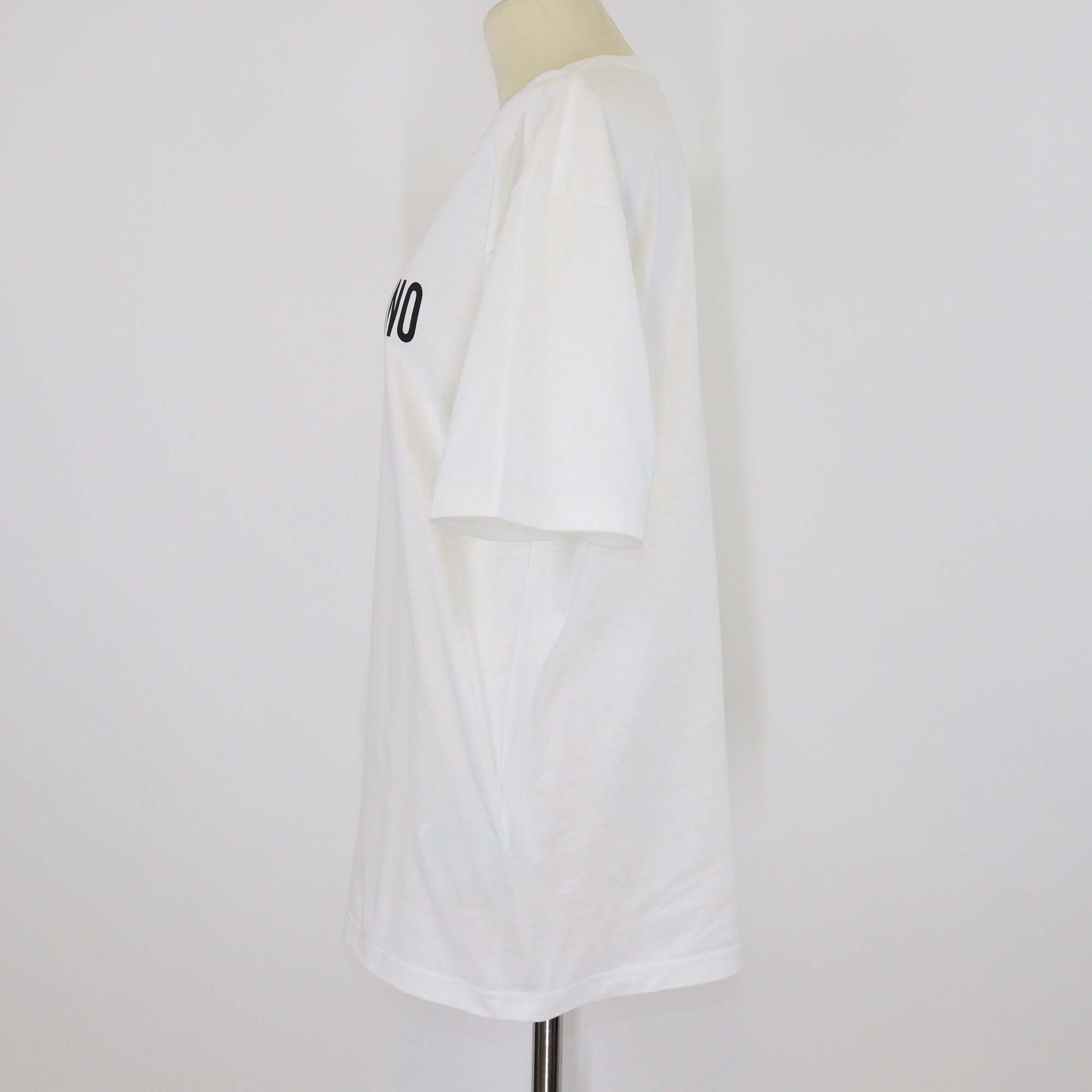 Valentino White Cotton Chez Valentino Print T-Shirt