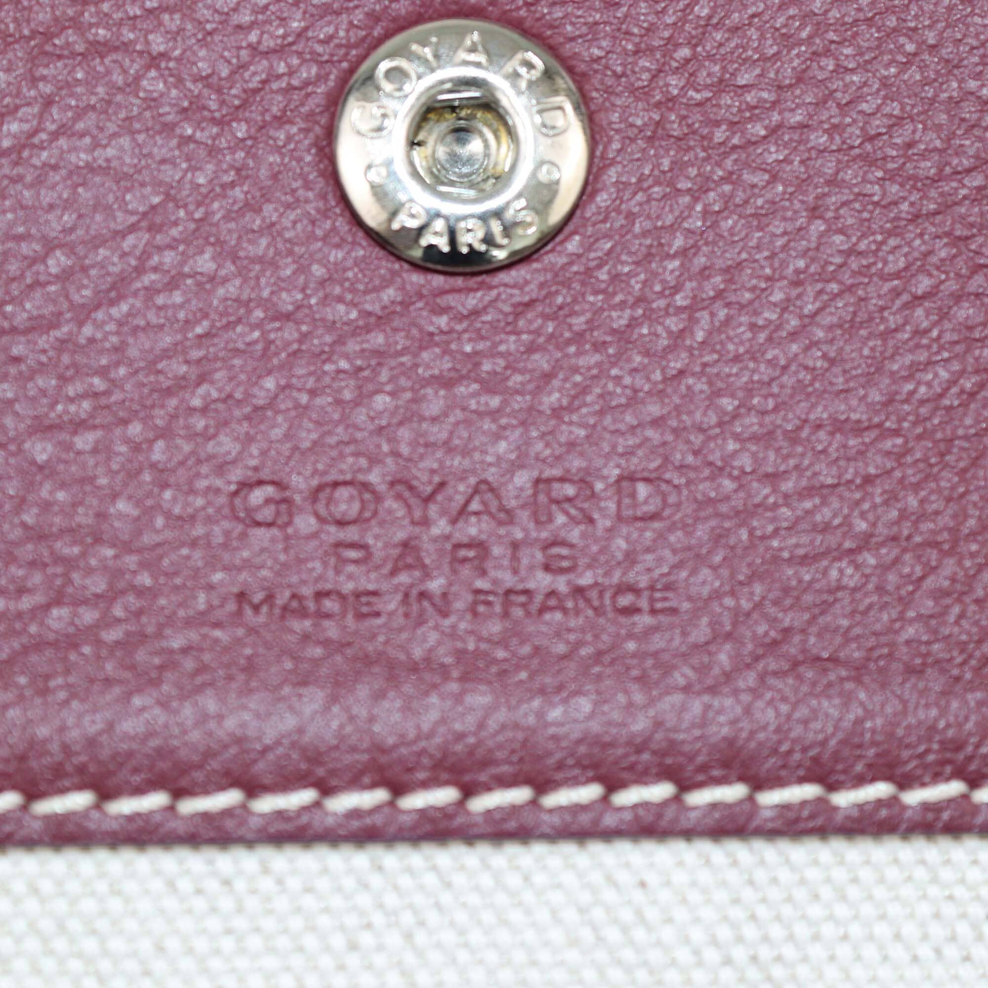 Goyard Burgundy Goyardine Saint Louis PM Tote Womens Goyard 