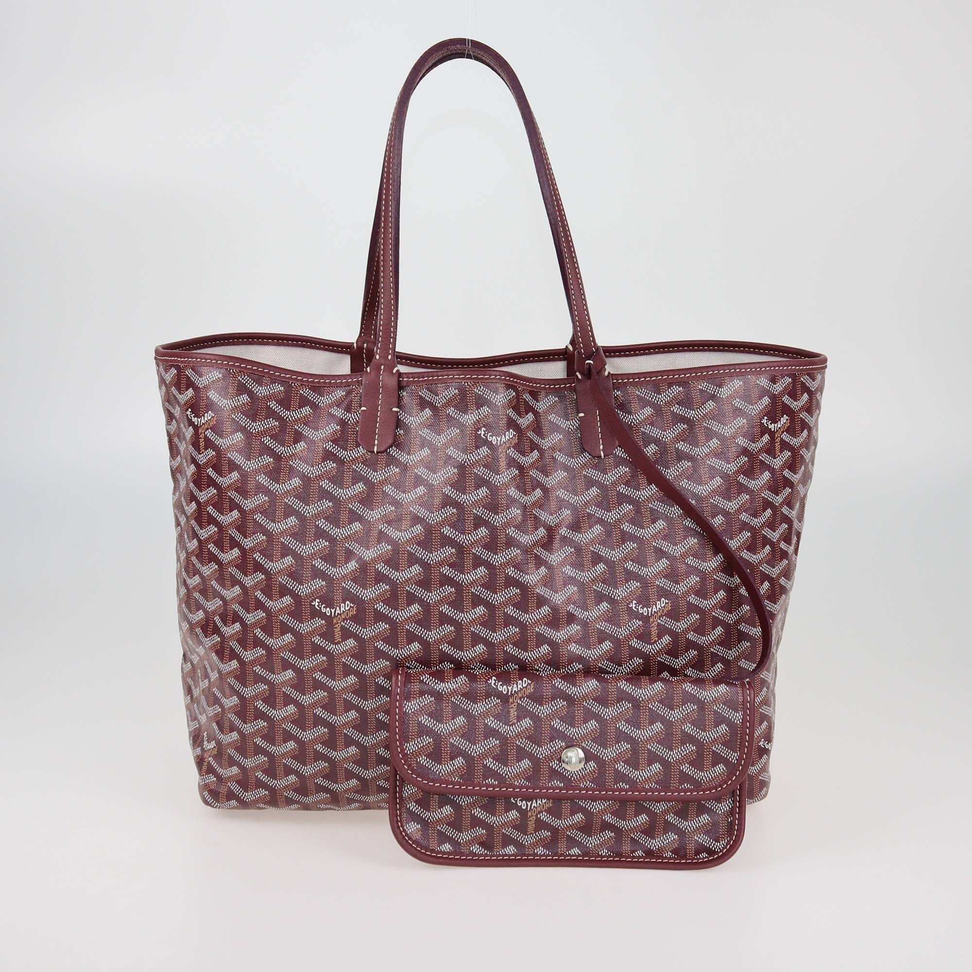 Goyard Burgundy Goyardine Saint Louis PM Tote Womens Goyard 