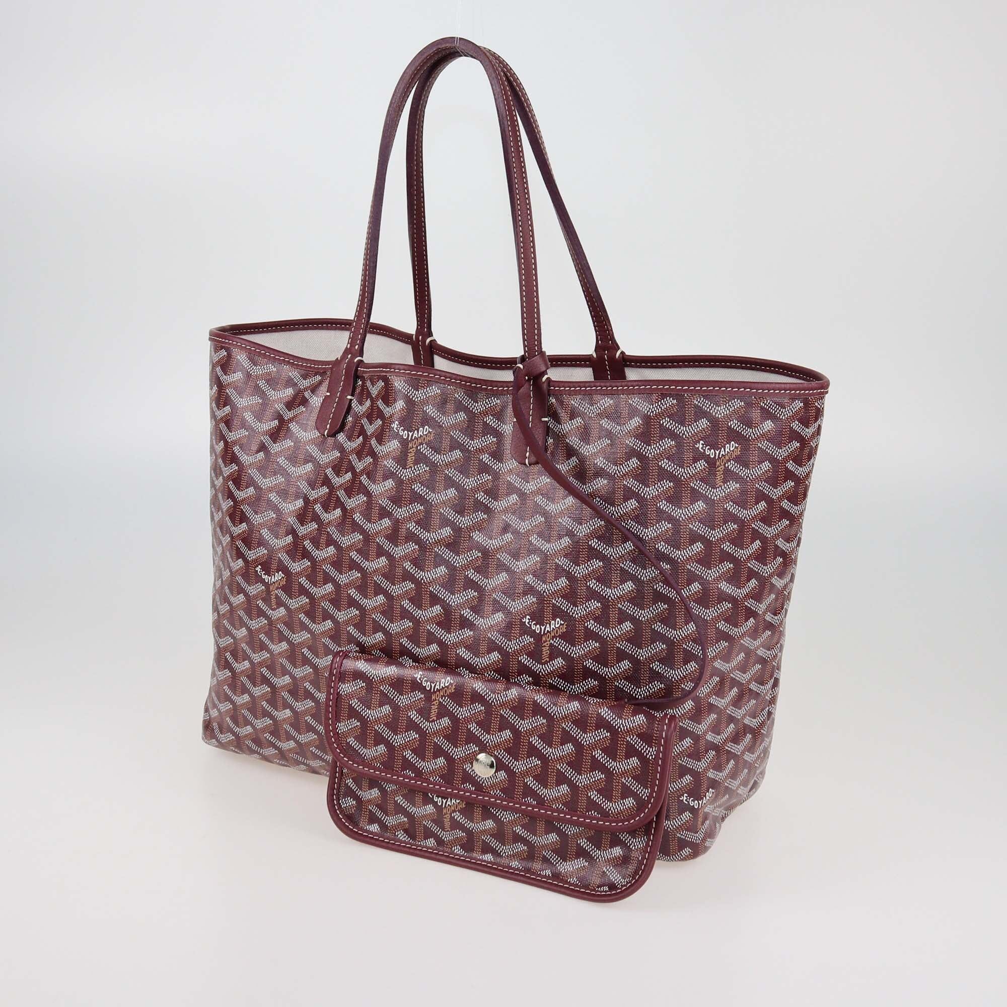 Goyard Burgundy Goyardine Saint Louis PM Tote Womens Goyard 